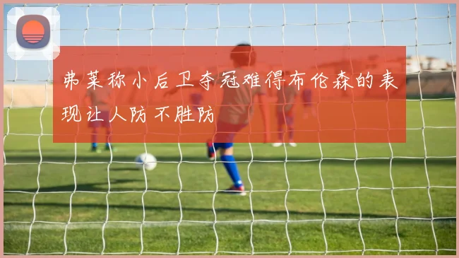 弗莱称小后卫夺冠难得布伦森的表现让人防不胜防
